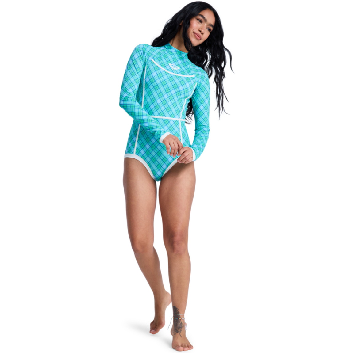 2026 Roxy Frauen Go Girl Surf Langarm-Surfanzug ERJWR03919 - Katydid As If Plaid